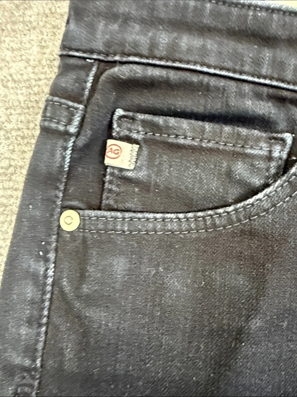 AG Contour 360 The Prima Mid Rise Cigarette Jeans in Deep Navy Sz 26 (B7)